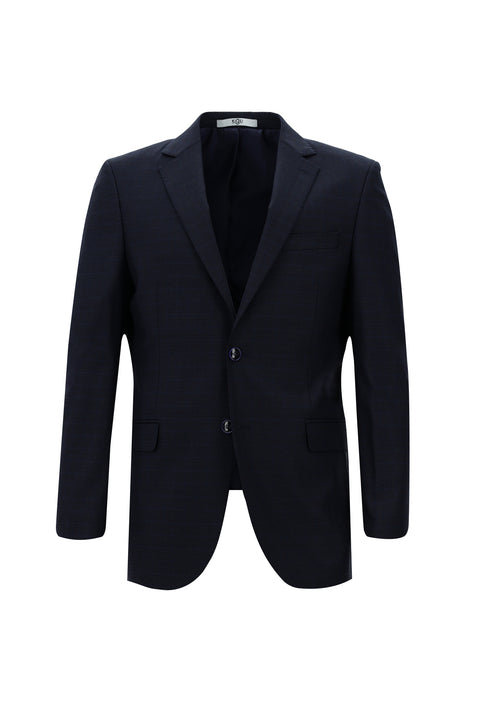 Koyu Lacivert 6 Drop Regular Fit Standart Kesim Ekose Takım Elbise