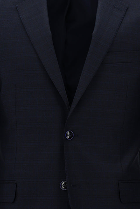 Koyu Lacivert 6 Drop Regular Fit Standart Kesim Ekose Takım Elbise