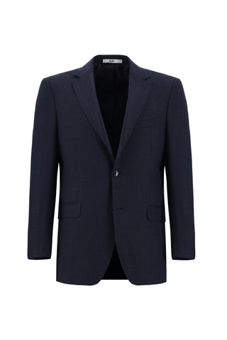  Koyu Lacivert 6 Drop Regular Fit Standart Kesim Kareli Takım Elbise