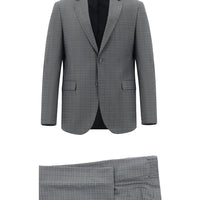 Açık Füme Slim Fit Dar Kesim Desenli Takım Elbise