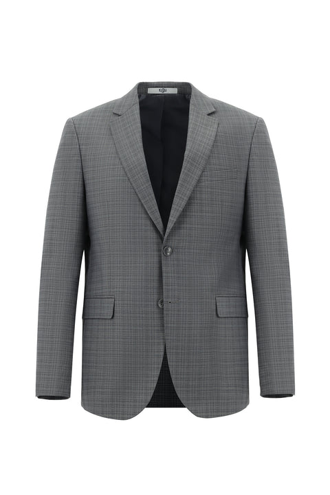 Açık Füme 7 Drop Slim Fit Dar Kesim Desenli Takım Elbise