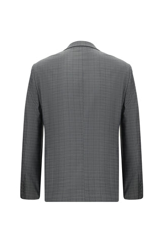  Açık Füme Slim Fit Dar Kesim Desenli Takım Elbise