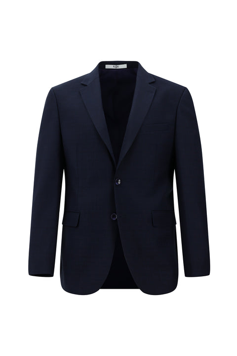 Koyu Lacivert 7 Drop Slim Fit Dar Kesim Desenli Takım Elbise