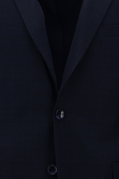 Koyu Lacivert 7 Drop Slim Fit Dar Kesim Desenli Takım Elbise