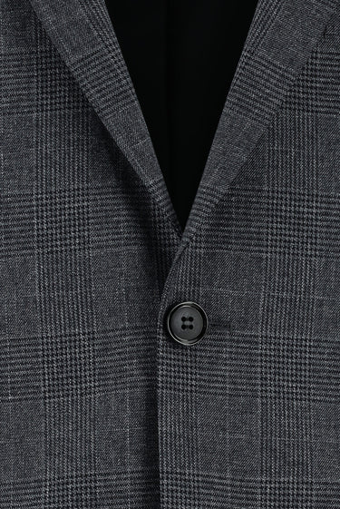  Koyu Füme Regular Fit Klasik Ekose Takım Elbise