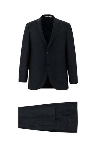  Koyu Lacivert 4 Drop Relaxed Fit Rahat Kesim Ekose Takım Elbise