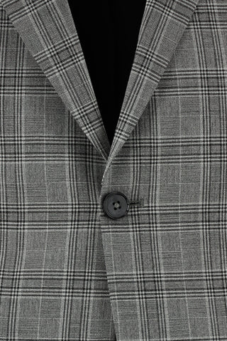  Orta Gri Regular Fit Klasik Ekose Takım Elbise