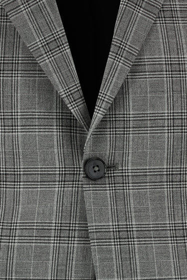 Orta Gri Regular Fit Klasik Ekose Takım Elbise