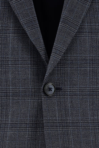  Açık Lacivert Regular Fit Klasik Ekose Takım Elbise