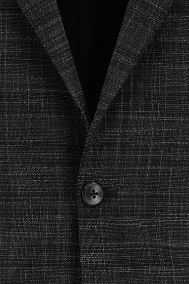  Koyu Antrasit Slim Fit Dar Kesim Klasik Ekose Takım Elbise