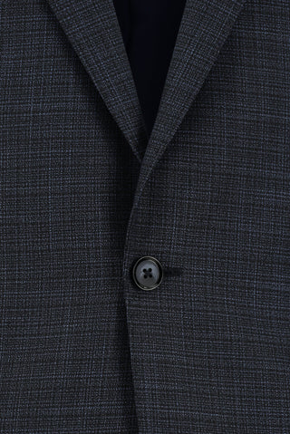  Koyu Lacivert Regular Fit Klasik Ekose Takım Elbise