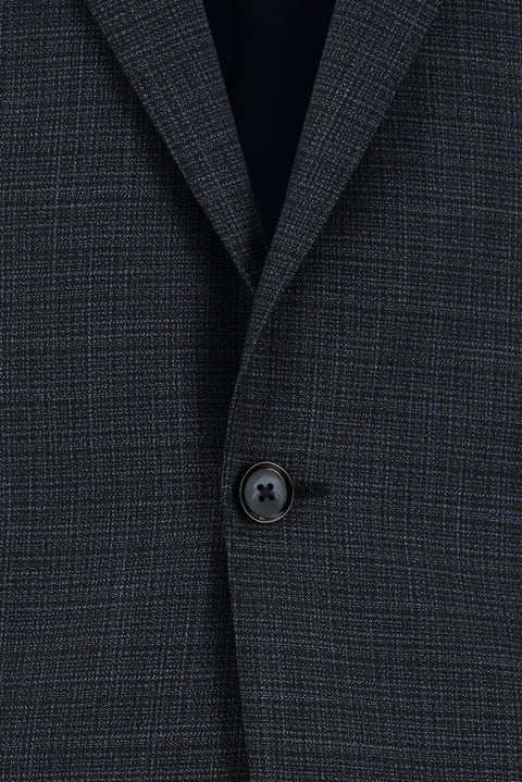 Koyu Lacivert 6 Drop Regular Fit Standart Kesim Ekose Takım Elbise