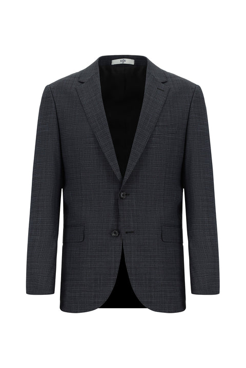 Orta Antrasit 6 Drop Regular Fit Standart Kesim Ekose Takım Elbise