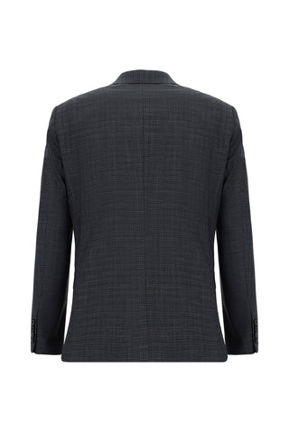  Orta Antrasit Regular Fit Klasik Ekose Takım Elbise