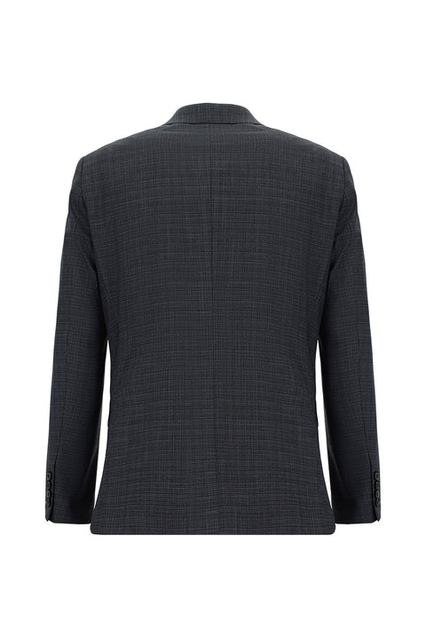 Orta Antrasit 6 Drop Regular Fit Standart Kesim Ekose Takım Elbise