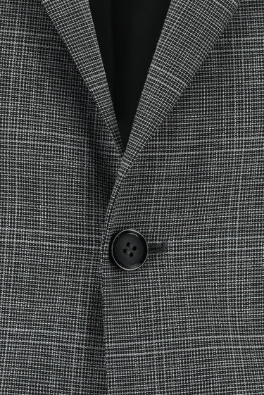  Koyu Füme Slim Fit Dar Kesim Klasik Ekose Takım Elbise