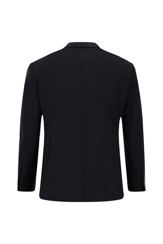  Koyu Lacivert Slim Fit Dar Kesim Klasik Ekose Takım Elbise