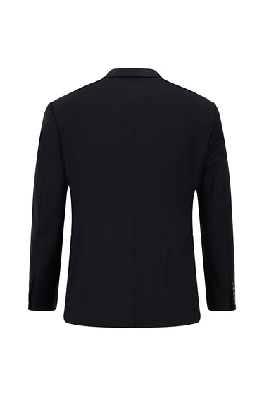  Koyu Lacivert Slim Fit Dar Kesim Klasik Ekose Takım Elbise