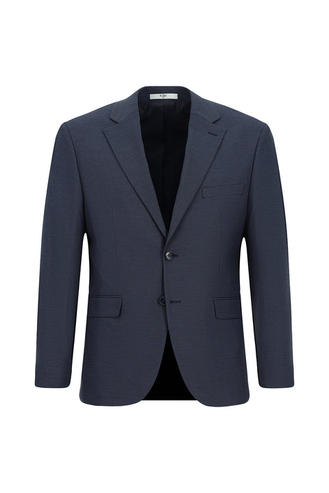 Koyu Lacivert 4 Drop Relaxed Fit Rahat Kesim Ekose Takım Elbise