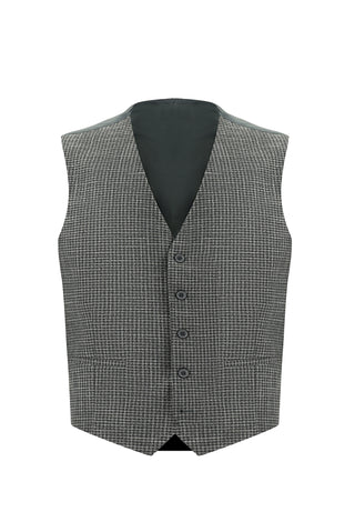  Koyu Füme 7 Drop Slim Fit Dar Kesim Kombinli Yelekli Takım Elbise