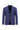 Orta Lacivert Slim Fit Dar Kesim Yünlü Ekose Gofre Takım Elbise