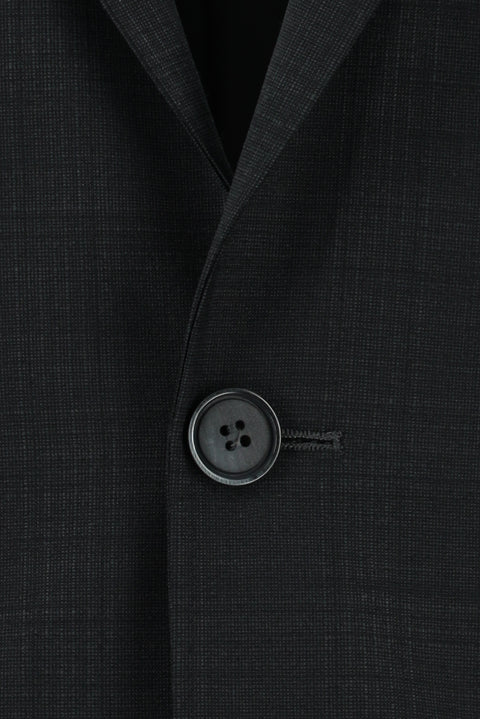 Koyu Füme 6 Drop Regular Fit Standart Kesim Yünlü Ekose Takım Elbise