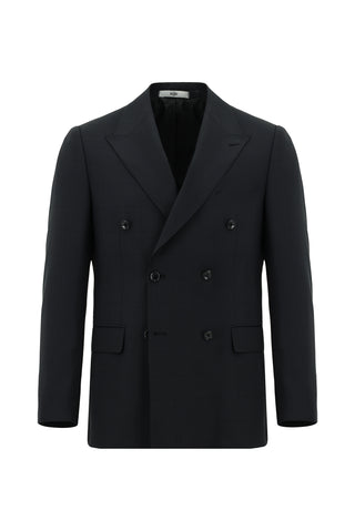  Siyah 6 Drop Regular Fit Standart Kesim Yünlü Ekose Kruvaze Tak?m Elbise-Ki??l?