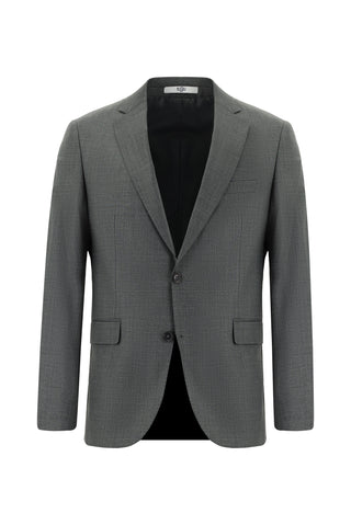  Koyu Füme 6 Drop Regular Fit Standart Kesim Yünlü Ekose Tak?m Elbise-Ki??l?