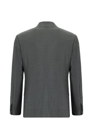  Koyu Füme 6 Drop Regular Fit Standart Kesim Yünlü Ekose Tak?m Elbise-Ki??l?