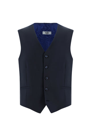 Koyu Lacivert 6 Drop Regular Fit Standart Kesim Kombinli Yelekli Takım Elbise