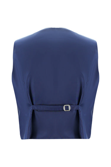 Koyu Lacivert Regular Fit Kombinli Yelekli Takım Elbise