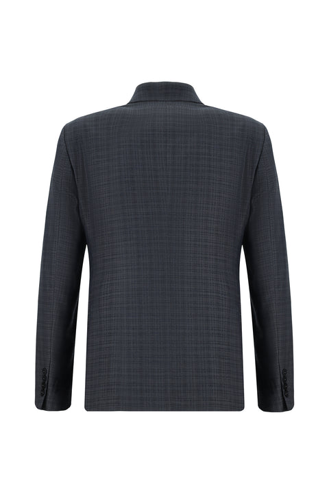 Koyu Füme 7 Drop Super Slim Fit Eksra Dar Kesim Kombinli Yelekli Takım Elbise