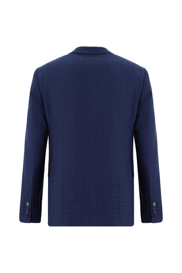  Orta Lacivert Super Slim Fit Ekstra Dar Kesim Kombinli Yelekli Takım Elbise