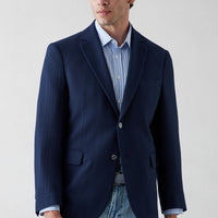 Medium Navy 6 Drop Regular Fit Standard Cut Blazer Jacket