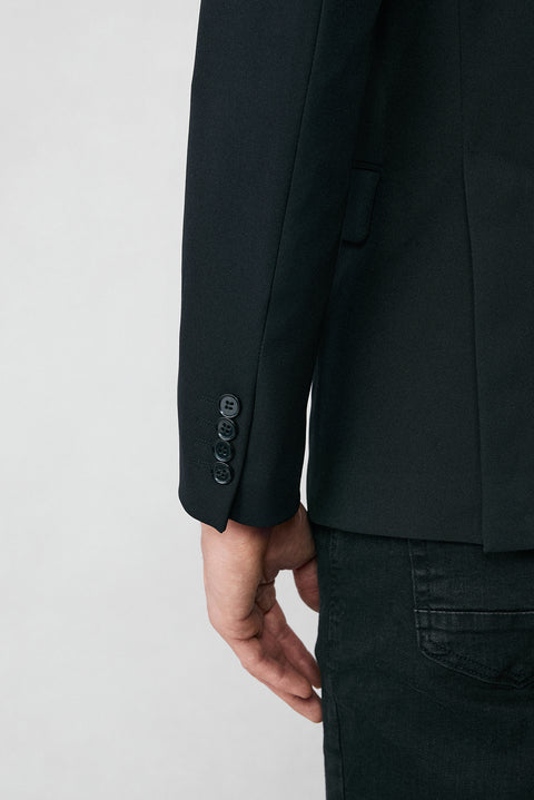 Siyah 7 Drop Slim Fit Dar Kesim Mevsimlik Klasik Ceket