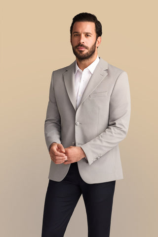  Orta Gri Slim Fit Dar Kesim Klasik Ceket