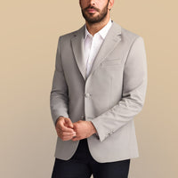 Orta Gri Slim Fit Dar Kesim Klasik Ceket
