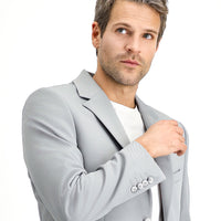 Orta Gri 6 Drop Regular Fit Standart Kesim Mevsimlik Klasik Ceket