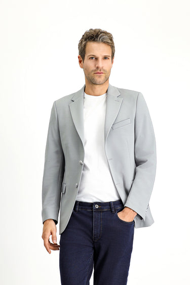  Orta Gri Slim Fit Dar Kesim Klasik Ceket