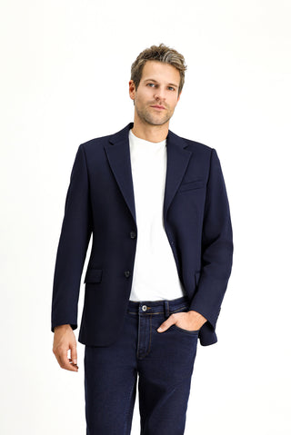  Koyu Lacivert 7 Drop Slim Fit Dar Kesim Mevsimlik Klasik Ceket