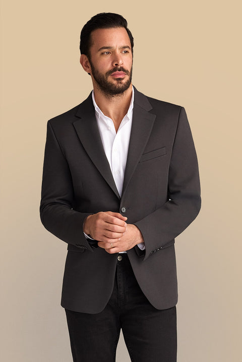 Koyu Antrasit 7 Drop Slim Fit Dar Kesim Mevsimlik Klasik Ceket