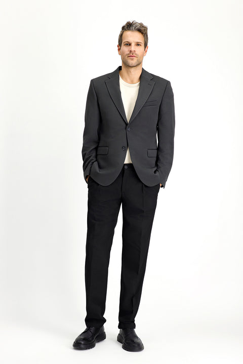 Dark Anthracite 6 Drop Regular Fit Standard Cut Seasonal Classic Jacket