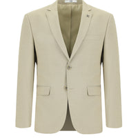 Medium Beige 7 Drop Super Slim Fit Extra Narrow Cut Patterned Blazer Jacket