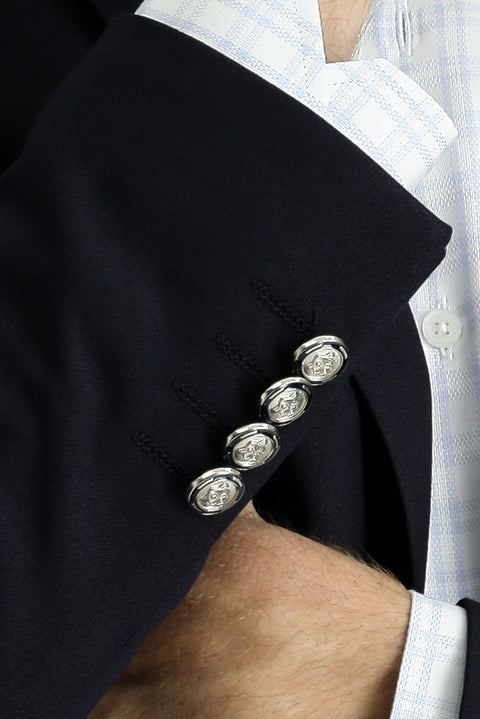 Koyu Lacivert 6 Drop Regular Fit Standart Kesim Yünlü Blazer Ceket