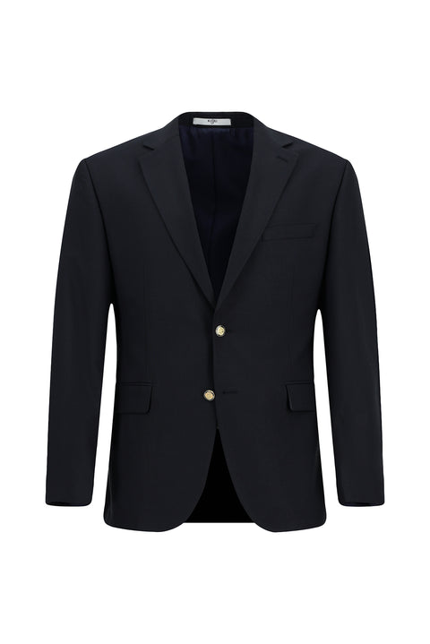 Koyu Lacivert 6 Drop Regular Fit Standart Kesim Yünlü Blazer Ceket