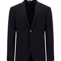 Dark Navy 7 Drop Slim Fit Narrow Cut Wool Lycra Stretchy Seasonal Blazer Jacket