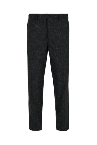  Koyu Antrasit 4 Drop Relaxed Fit Rahat Kesim Keten Karışımlı Klasik Kumaş Pantolon