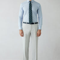 Açık Gri 6 Drop Regular Fit Standart Kesim Klasik Kumaş Pantolon