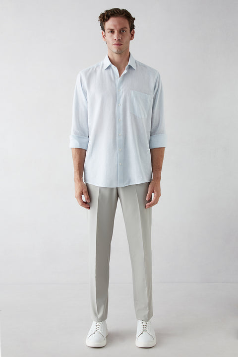 Stone 8 Drop Long Slim Fit Classic Fabric Trousers
