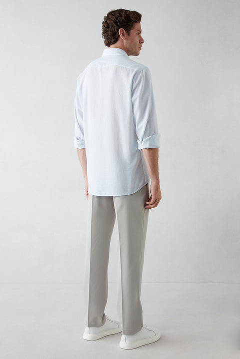 Stone 7 Drop Slim Fit Narrow Cut Classic Fabric Trousers